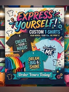 Express Yourself Custom T-Shirts. Your Words, Your Vibe - Unisex